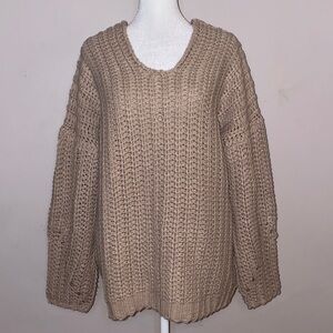 Kye Mi Scoop Neck Oversized Knit Sweater